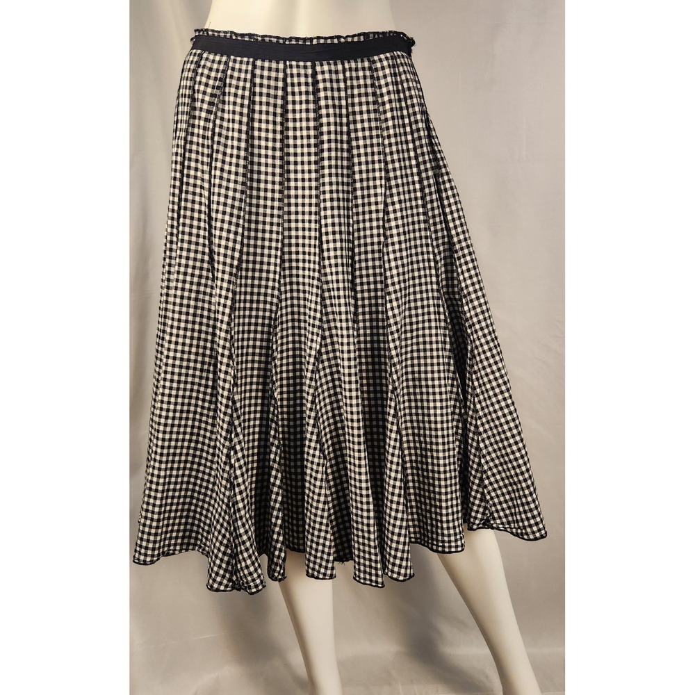 Chadwicks Gingham Panel Swing Skirt Preppy Academia 8